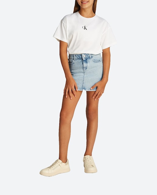 Imagen 0 de Minifalda vaquera de niña lavado claro