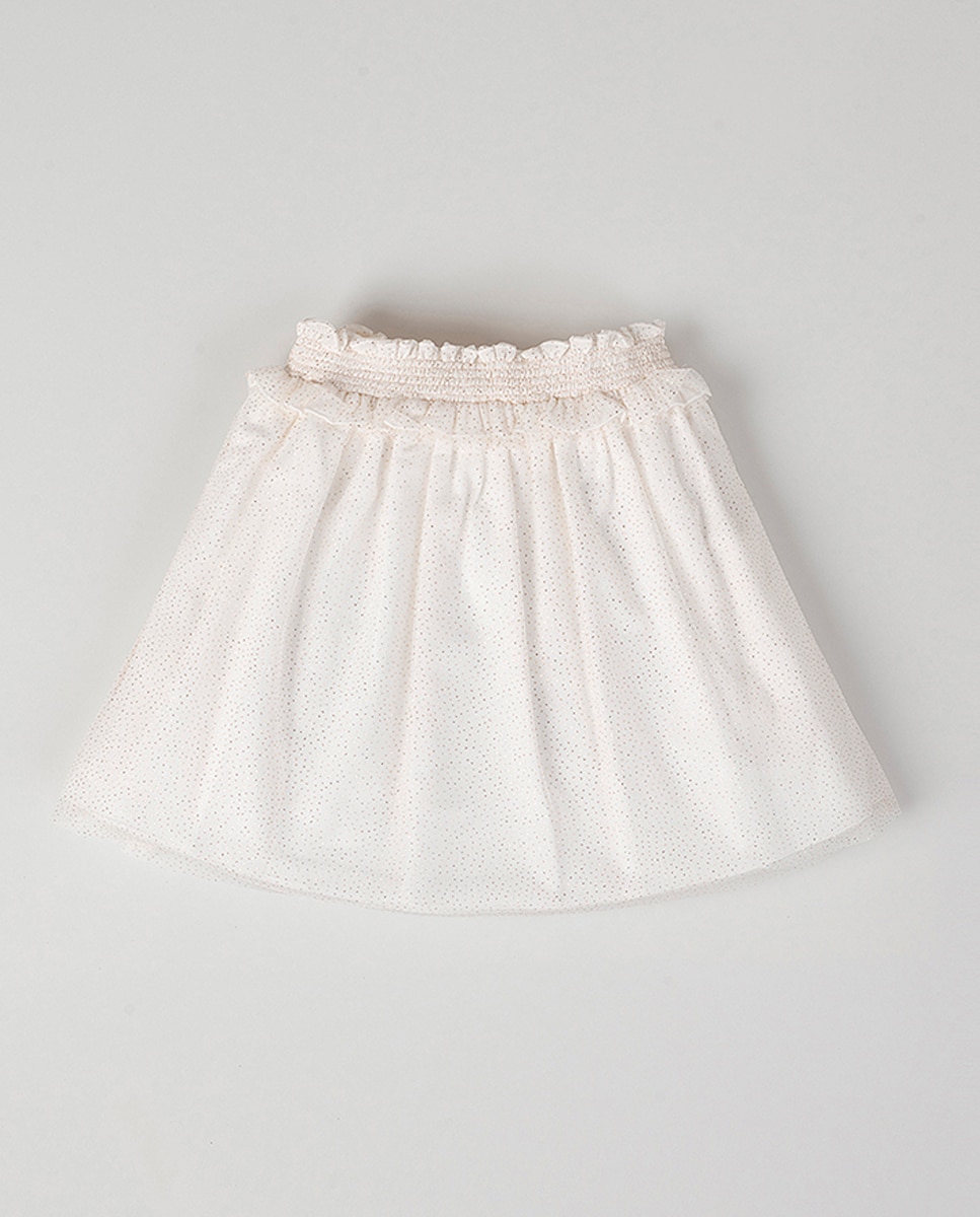 Imagen 0 de Falda ceremonia tul con brillo de niña