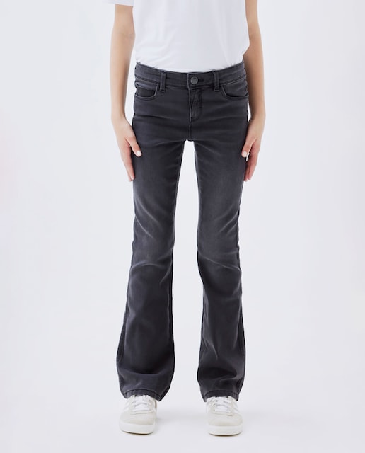 Imagen 0 de Pantalón vaquero recto de niña con cintura ajustable