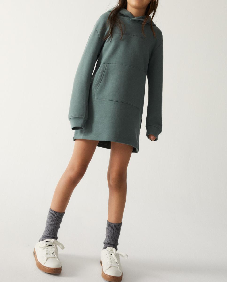 Imagen 0 de Vestido niña con manga larga y cuello redondo