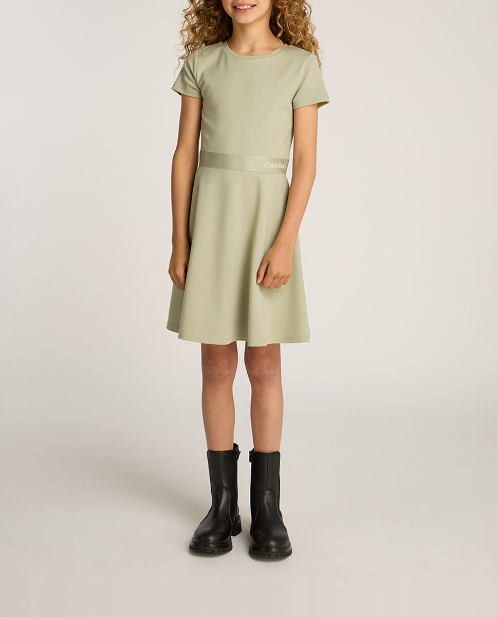 Imagen 0 de Vestido de niña acampanado con logo