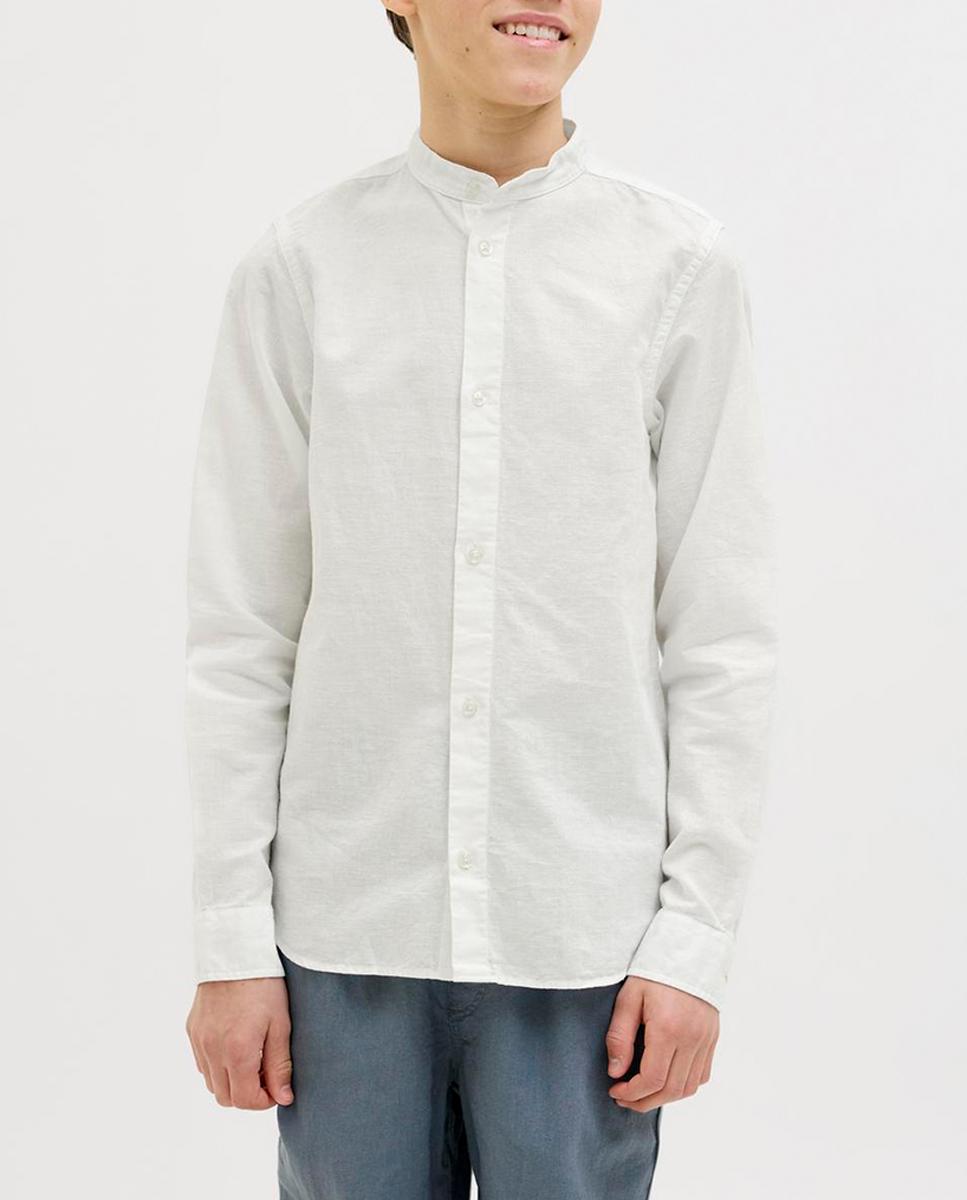Imagen 0 de Camisa de lino de niño con cuello mao