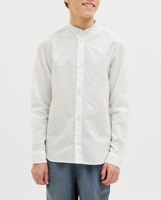 Imagen 0 de Camisa de lino de niño con cuello mao