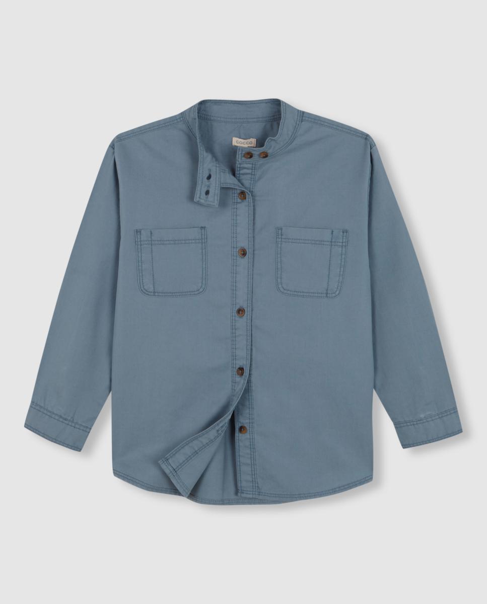 Imagen 0 de Camisa Cuello Mao Con Bolsillos