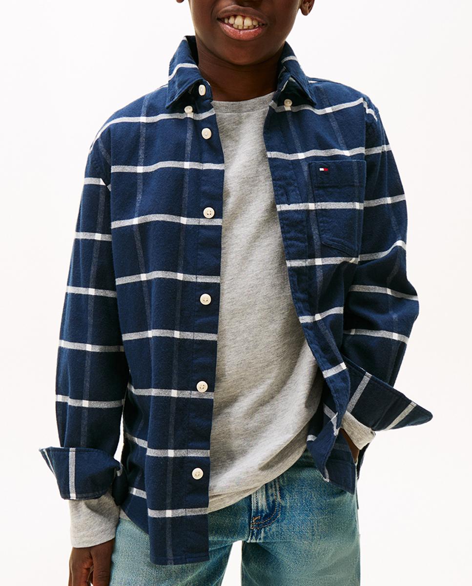 Imagen 0 de Camisa de niño de cuadros con bolsillo