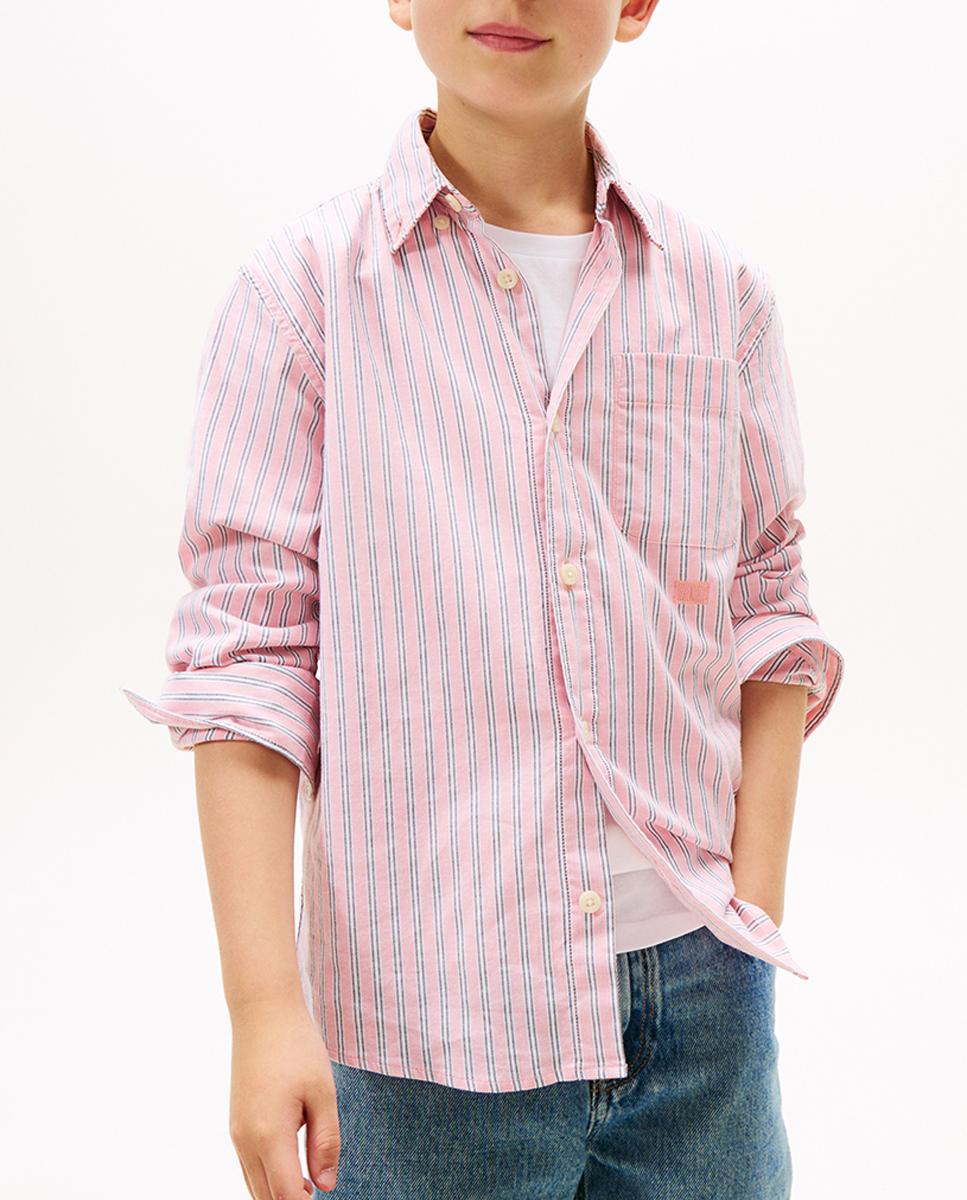 Imagen 0 de Camisa de niño de manga larga de rayas