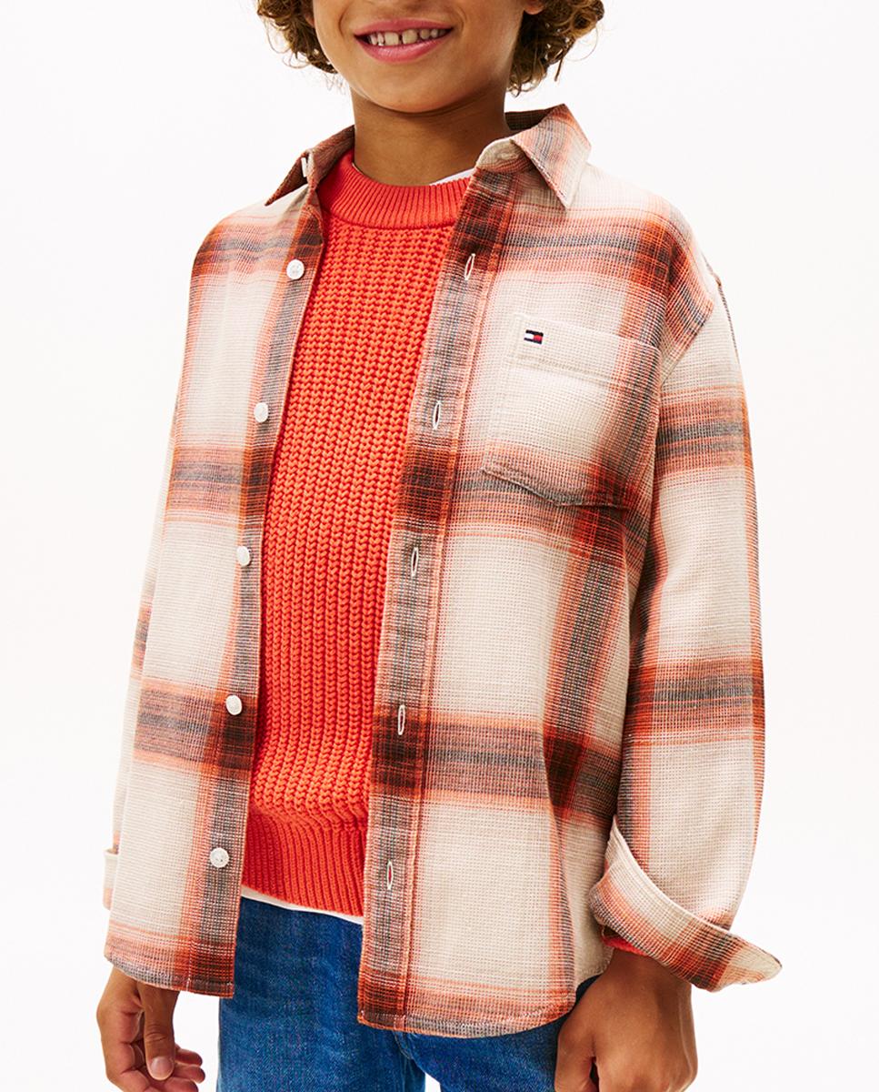 Imagen 0 de Camisa de niño de cuadros con bolsillo