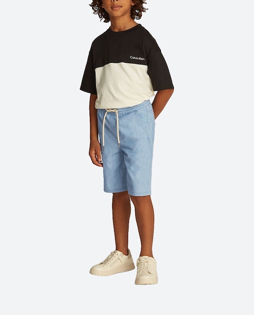 Imagen 0 de Bermuda vaquera de niño con cintura elástica