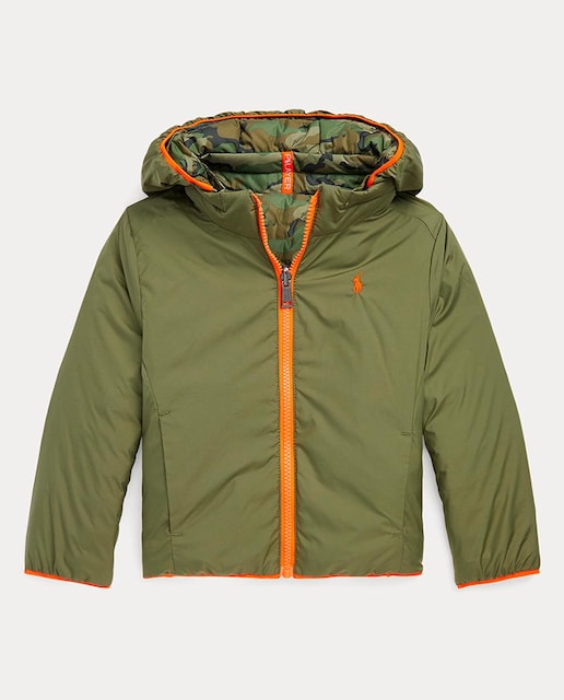 Imagen 0 de Plumífero reversible de niño en camuflaje/verde