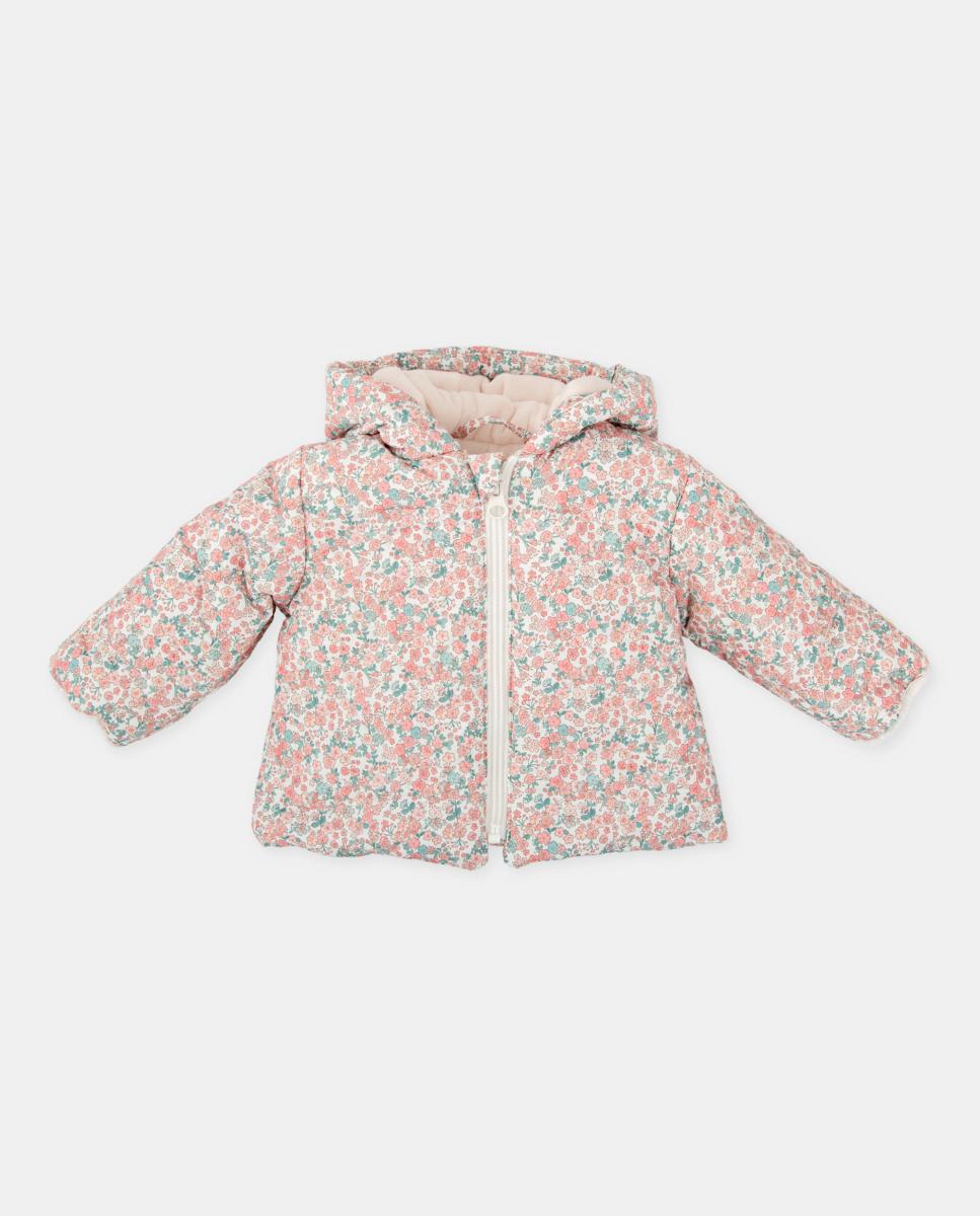 Imagen 0 de Chaquetón con estampado floral con capucha