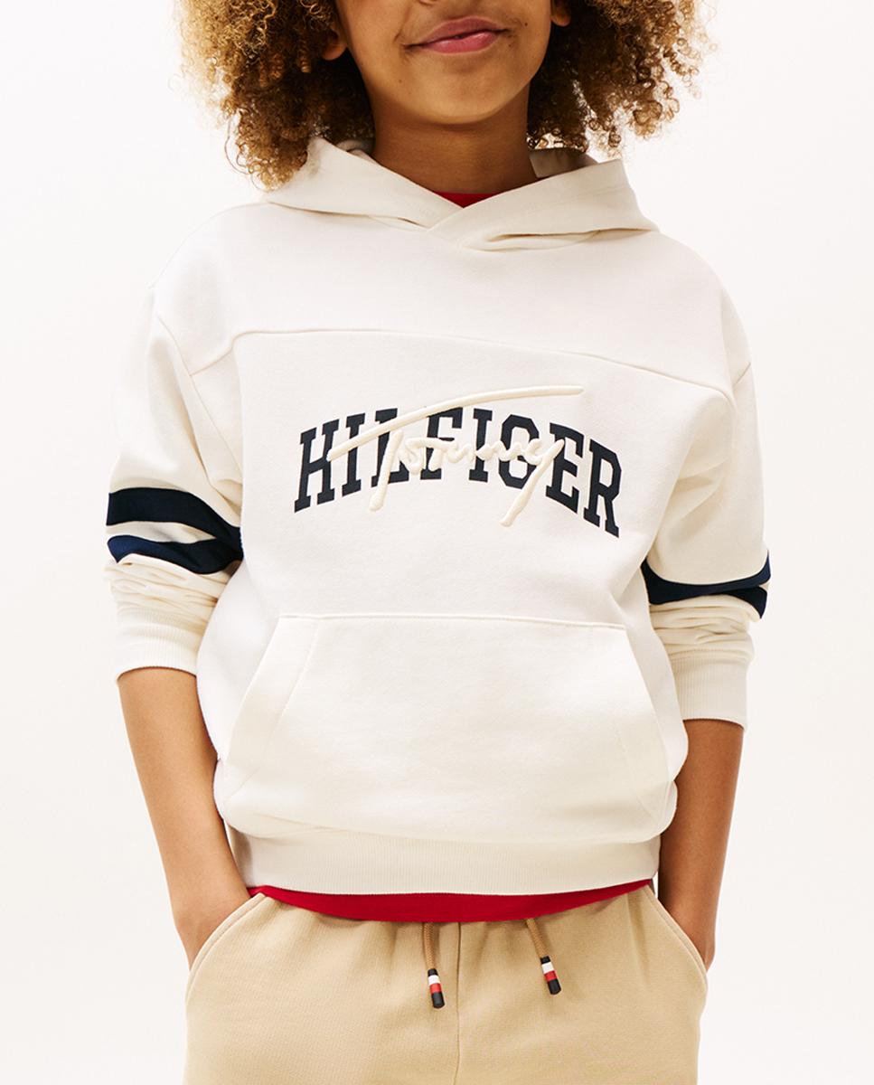 Imagen 0 de Sudadera de niño con capucha y logo frontal