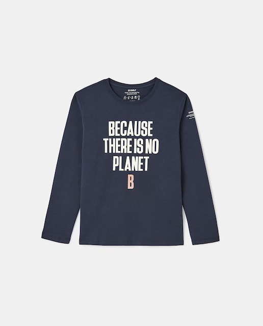 Imagen 0 de Camiseta de niño manga larga y texto frontal