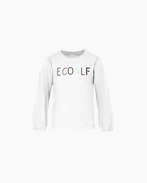 Imagen 0 de Camiseta de niña manga abullonada y logo frontal