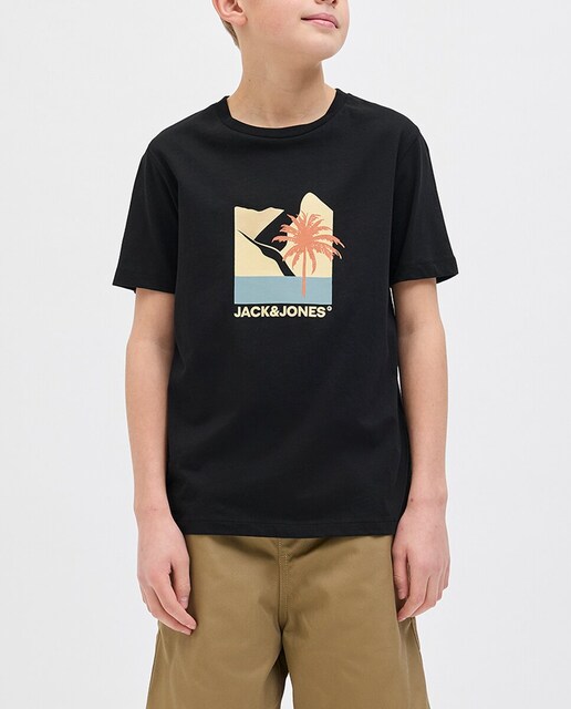 Imagen 0 de Camiseta de niño con print frontal y logo