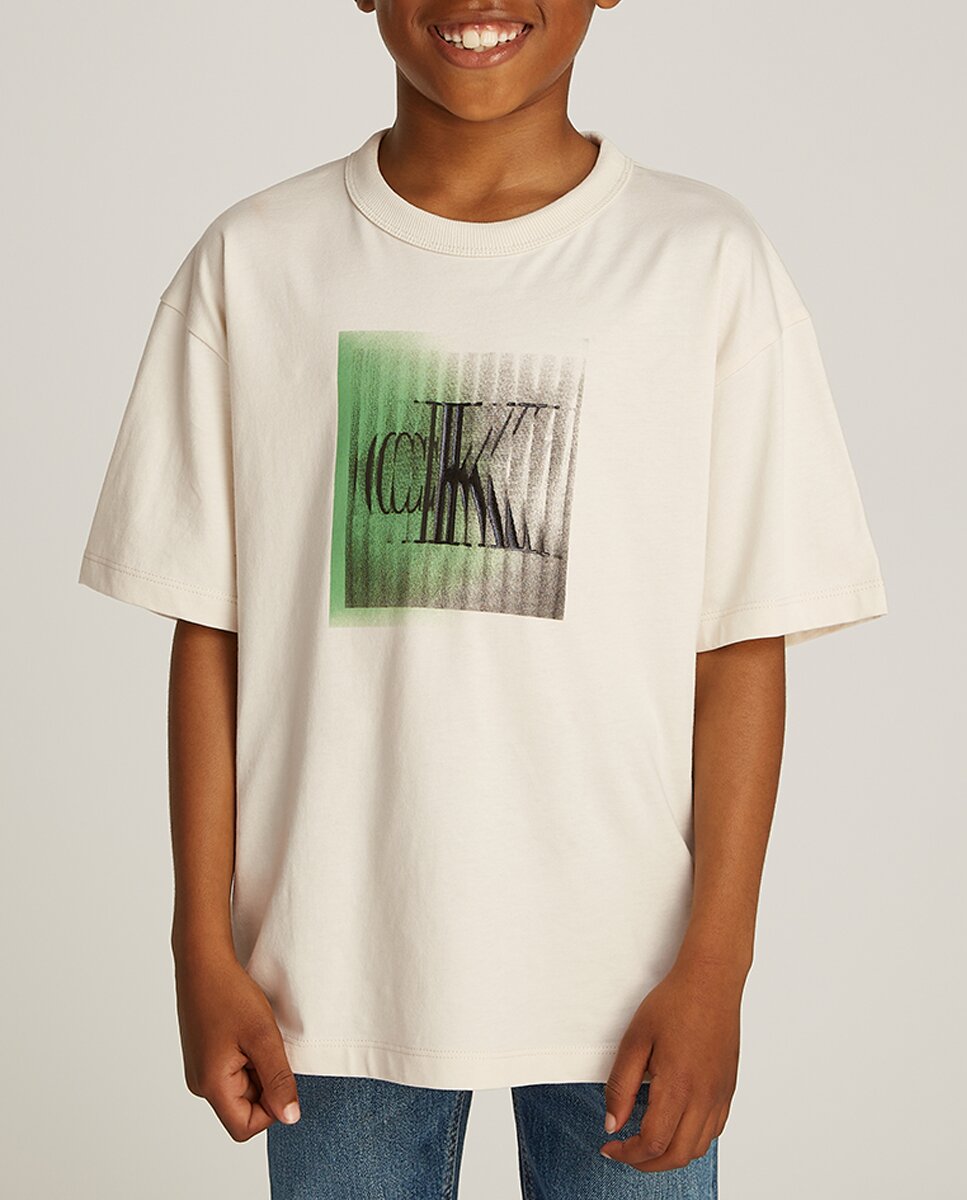 Imagen 0 de Camiseta de niño manga corta con monograma
