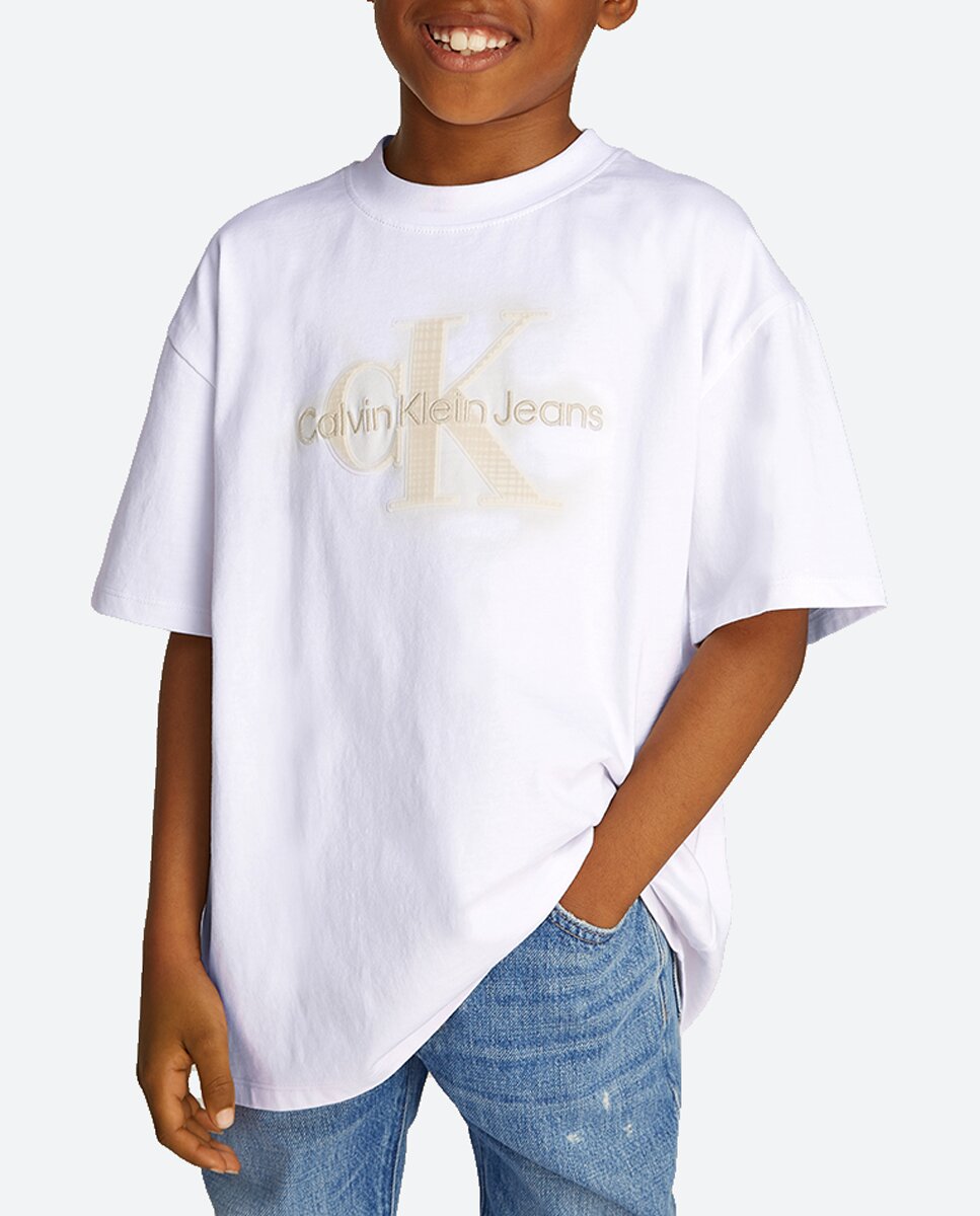 Imagen 0 de Camiseta de niño manga corta con monograma