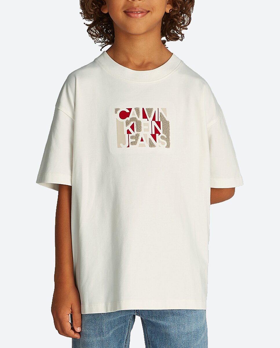 Imagen 0 de Camiseta de niño manga corta con logo estampado