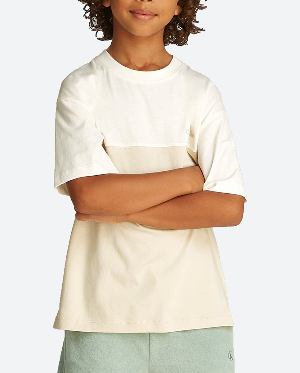 Imagen 0 de Camiseta de niño manga corta color block