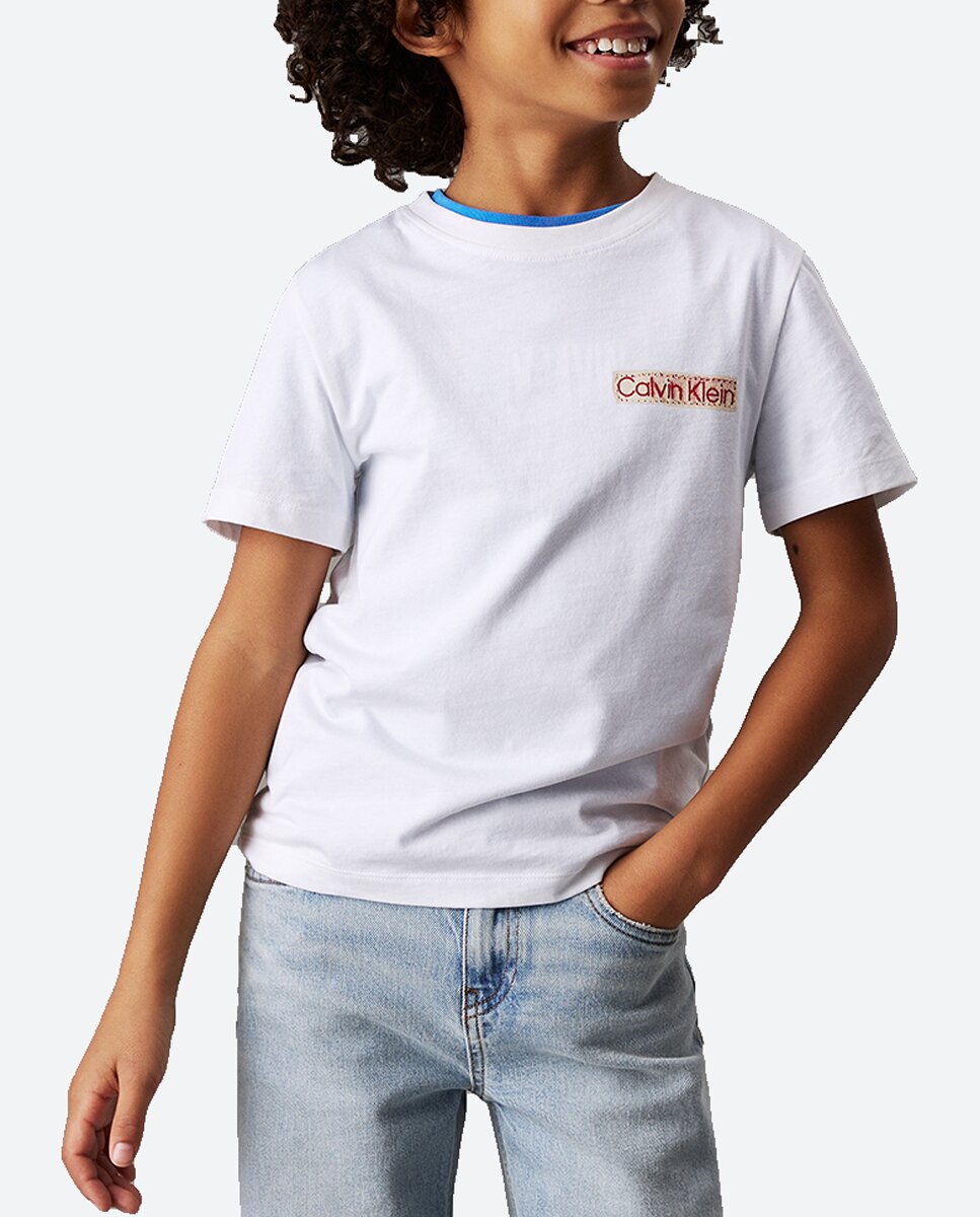 Imagen 0 de Camiseta de niño manga corta con logo estampado