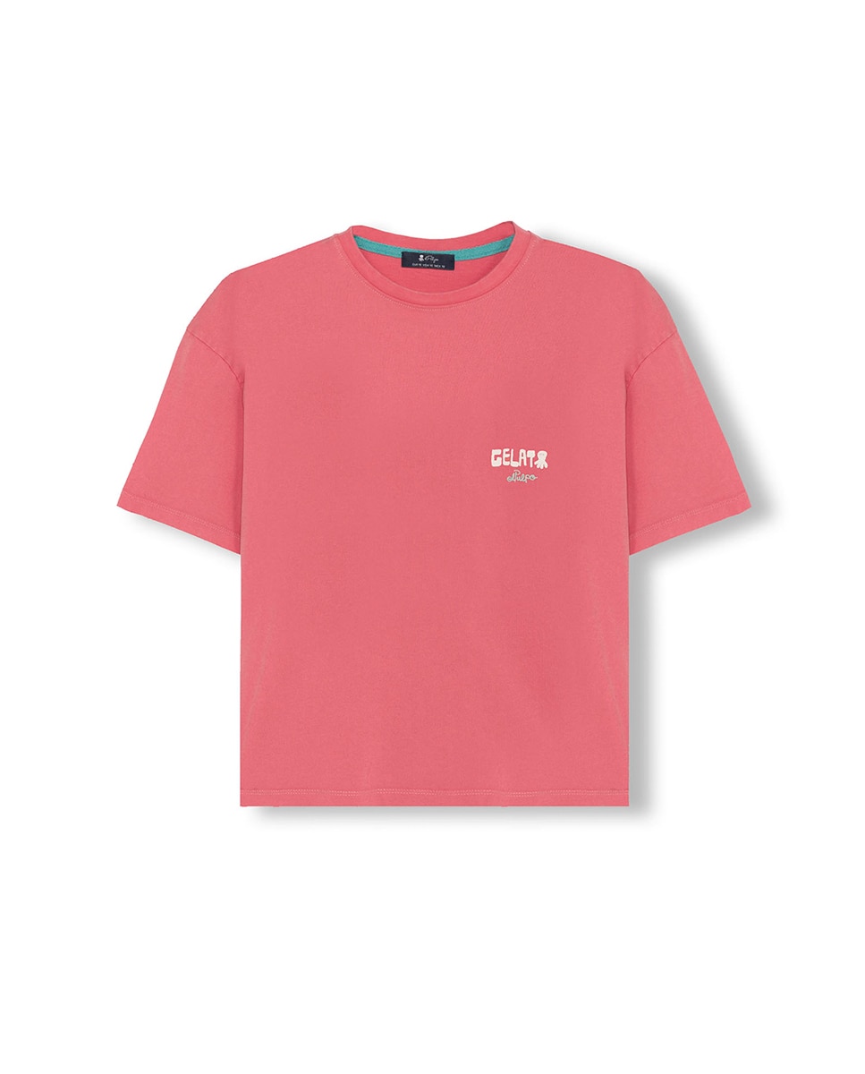 Imagen 0 de Camiseta niño Oversize con estampado manga corta