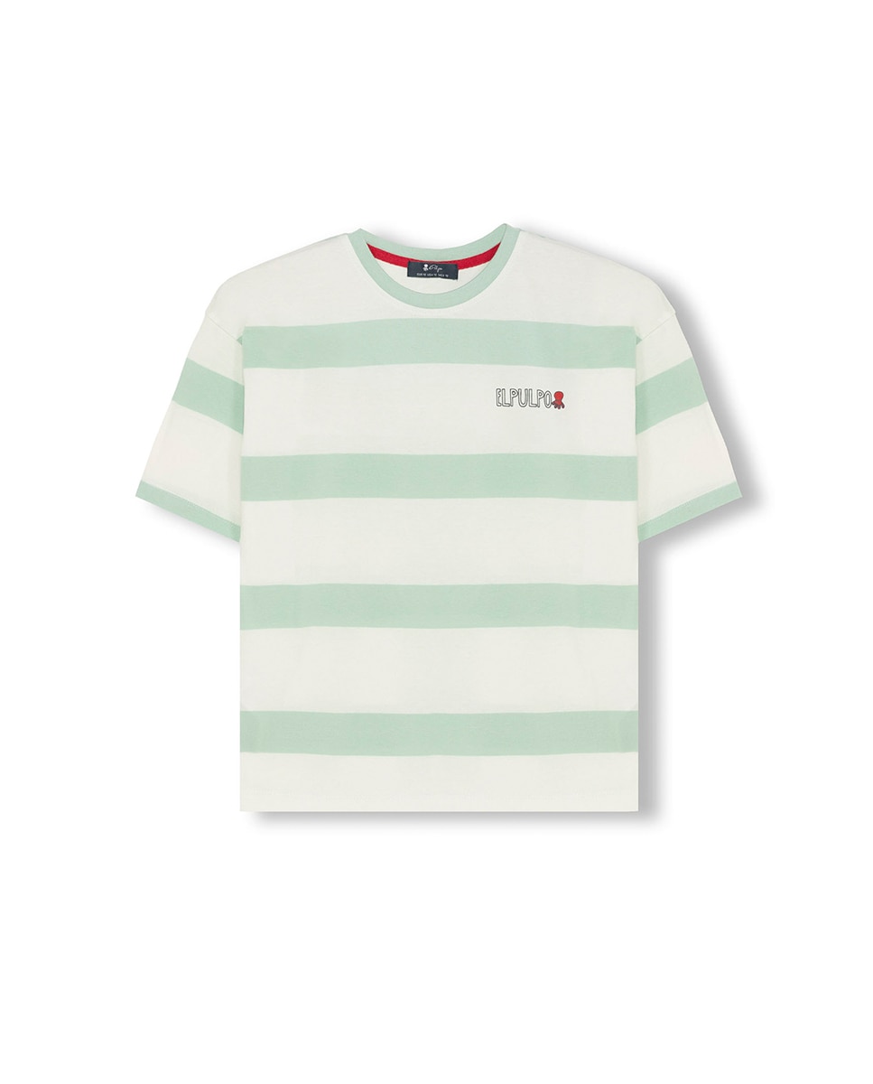 Imagen 0 de Camiseta niño Oversize rayas manga corta