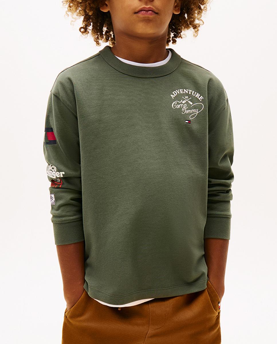 Imagen 0 de Camiseta de manga larga de niño con logos de inspiración montañera