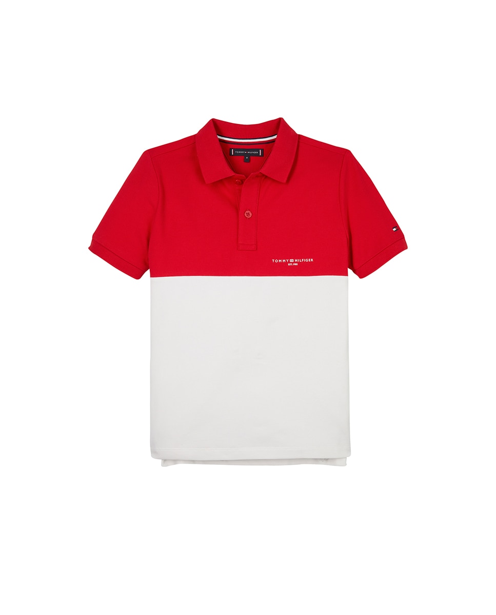 Imagen 0 de Polo de bebé niño de manga corta dos colores con logo en el pecho