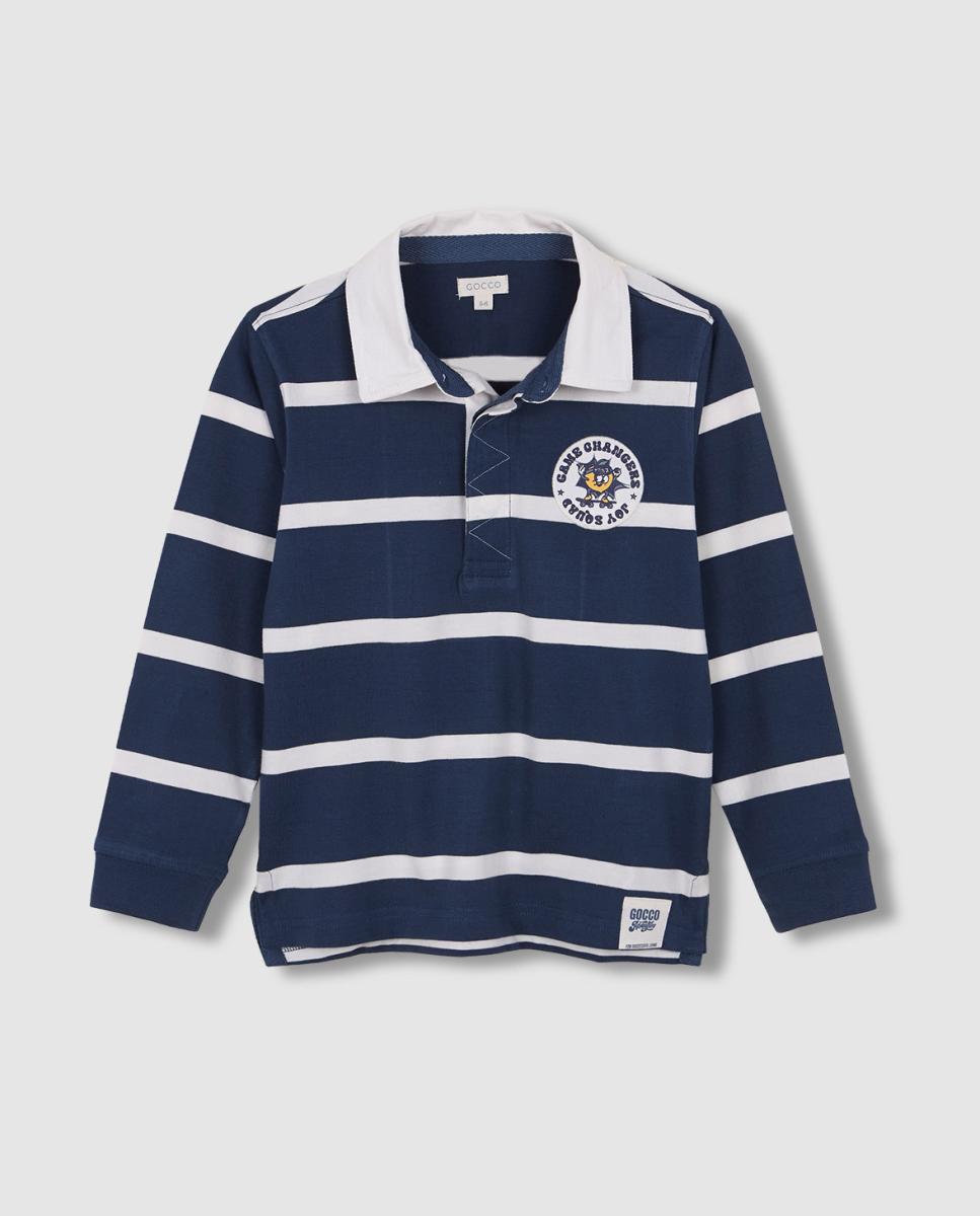 Imagen 0 de Polo De Rayas Con Parche Grã?Fico
