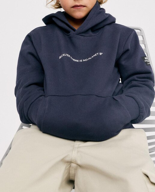 Imagen 0 de Sudadera niño con frase en frontal y logo en manga