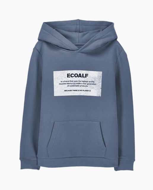 Imagen 0 de Sudadera niño con capucha, bolsillo frontal y logo estampado frontal