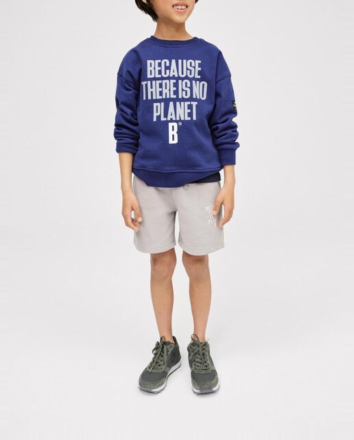 Imagen 0 de Sudadera niño con frase frontal y cuello redondo