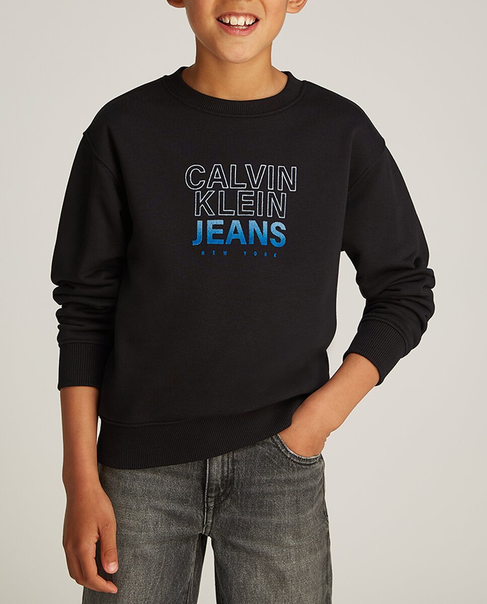 Imagen 0 de Sudadera de niño cuello redondo con logo degradado