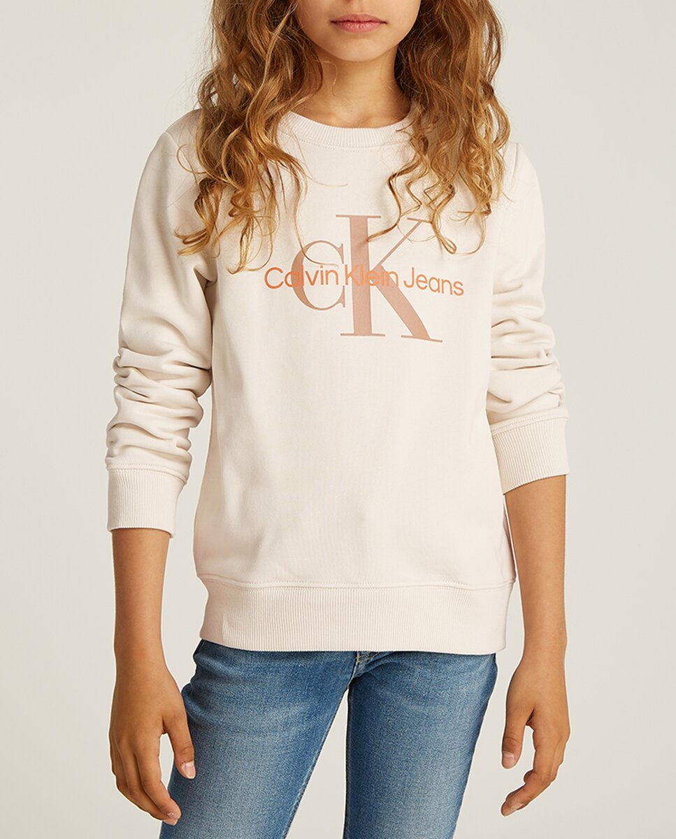 Imagen 0 de Sudadera infantil cuello redondo con monograma