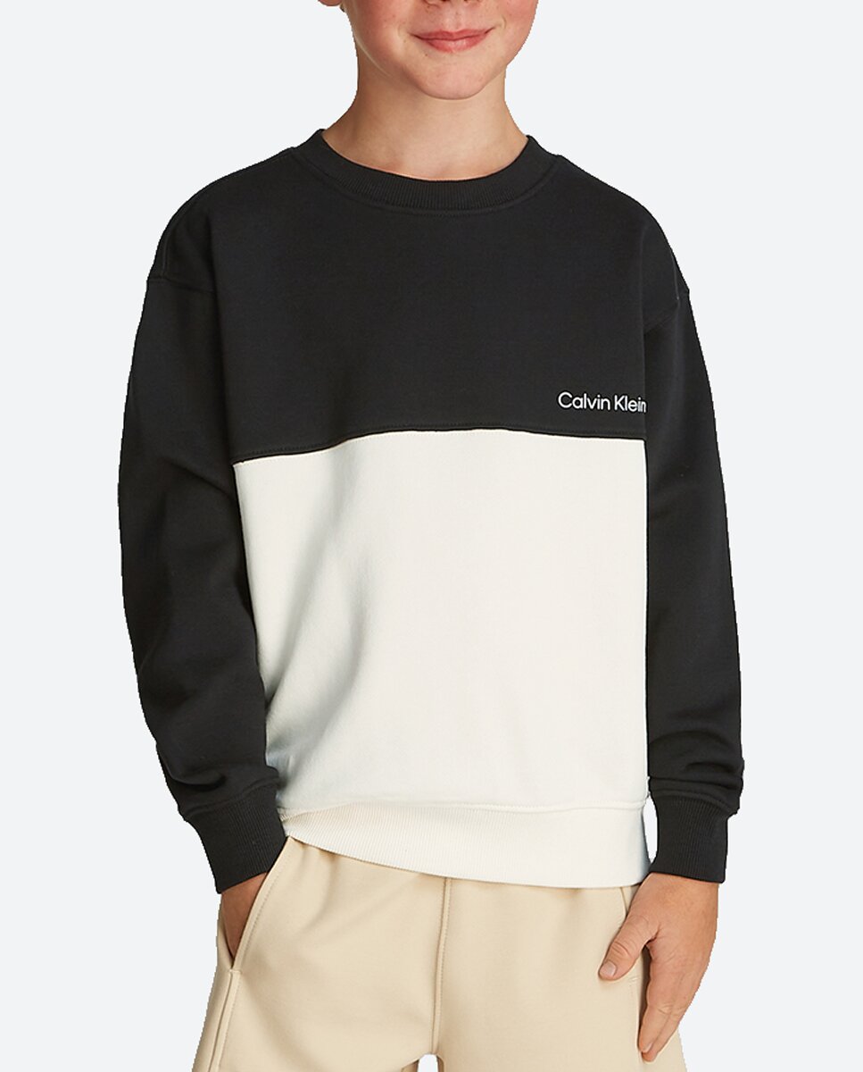 Imagen 0 de Sudadera de niño cuello redondo color block