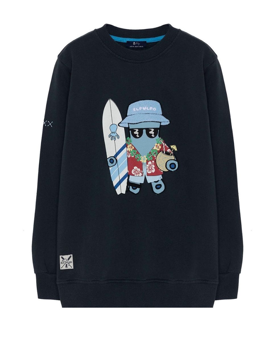Imagen 0 de Sudadera de niño estampado elpulpo hawaiano