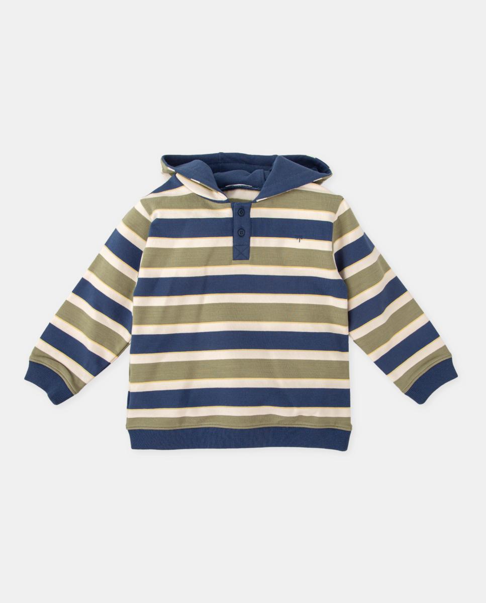 Imagen 0 de Sudadera a rayas con capucha