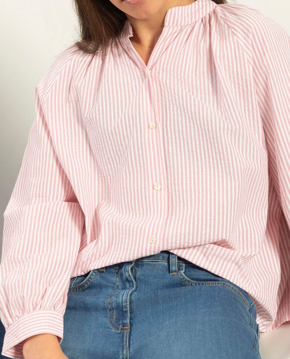 Imagen 0 de Camisa de niña teen manga ranglan rayas