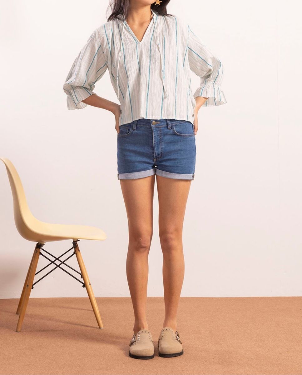 Imagen 0 de Blusa de niña teen pico rayas lu?rex