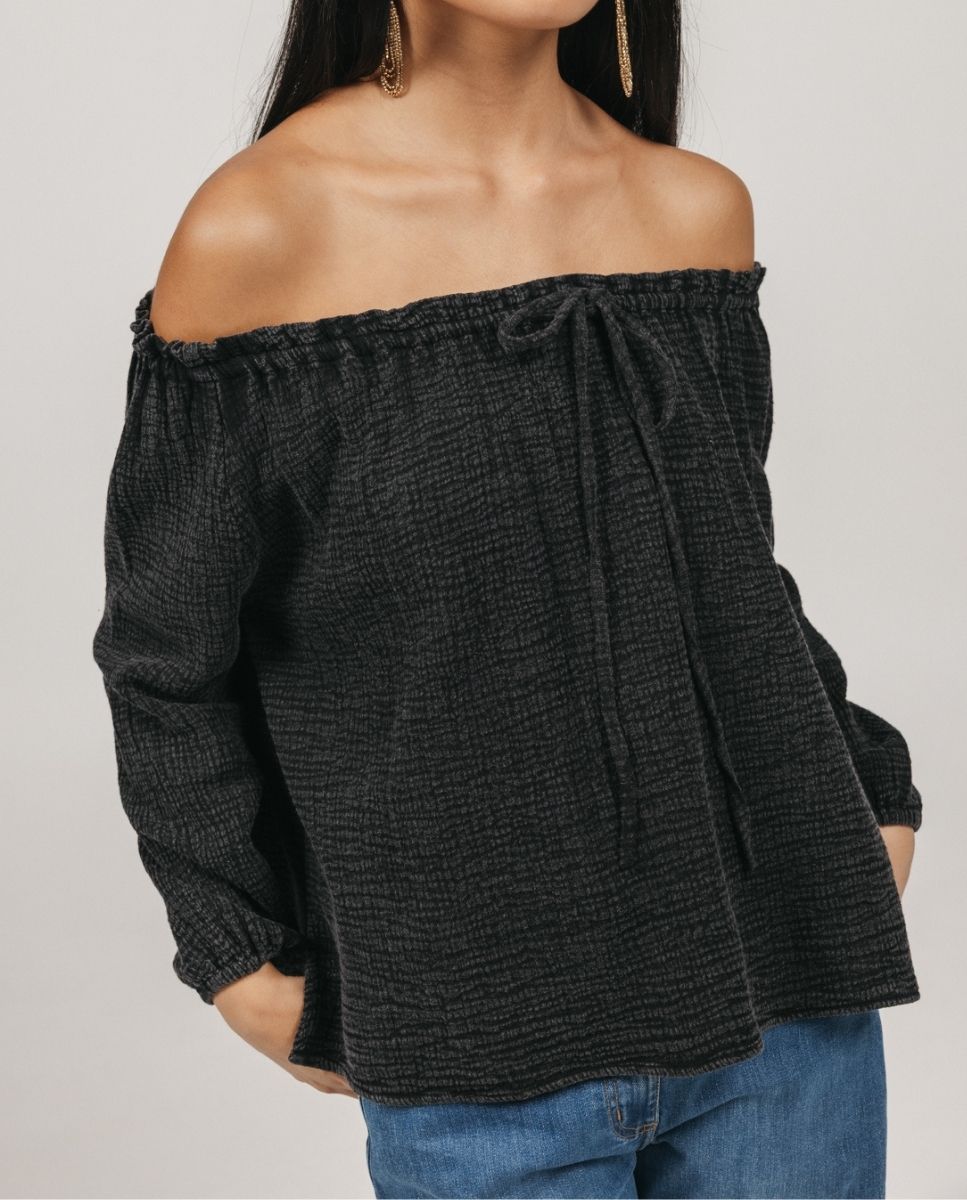 Imagen 0 de Blusa de niña teen cuello barco bambula
