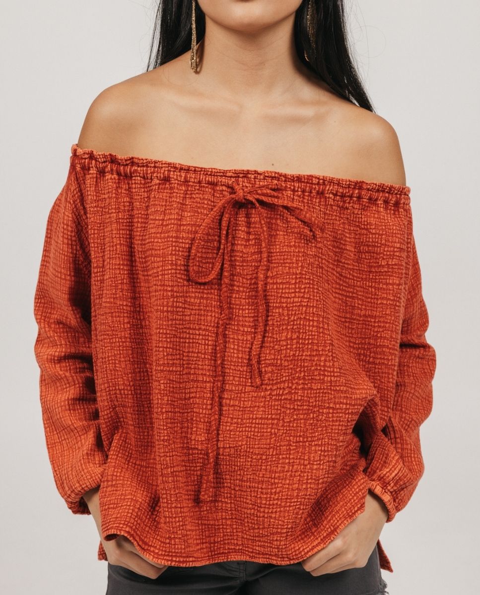 Imagen 0 de Blusa de niña teen cuello barco bambula