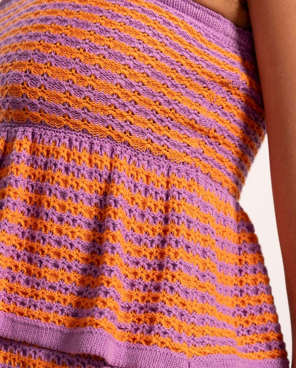 Imagen 0 de Top de niña de niña punto teen bandeau volantes