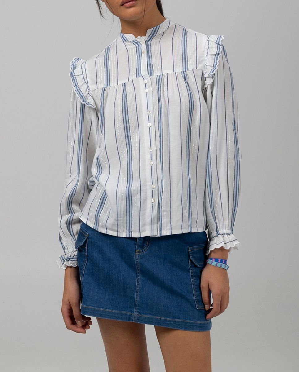 Imagen 0 de Camisa de niña teen manga ranglan rayas