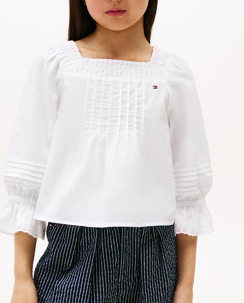 Imagen 0 de Camisa de niña de manga larga bordado inglés