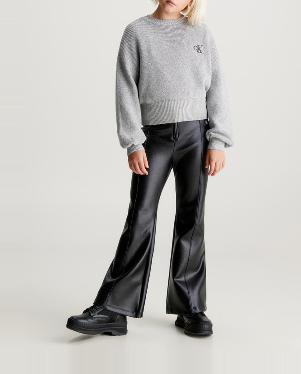 Imagen 0 de Pantalón acampanado de niña negro