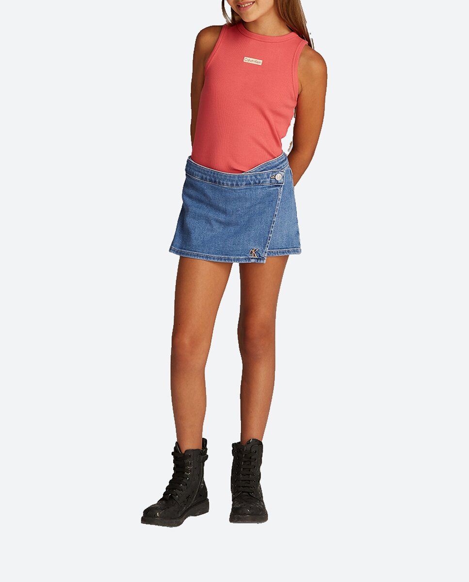 Imagen 0 de Falda pantalón vaquero de niña corta