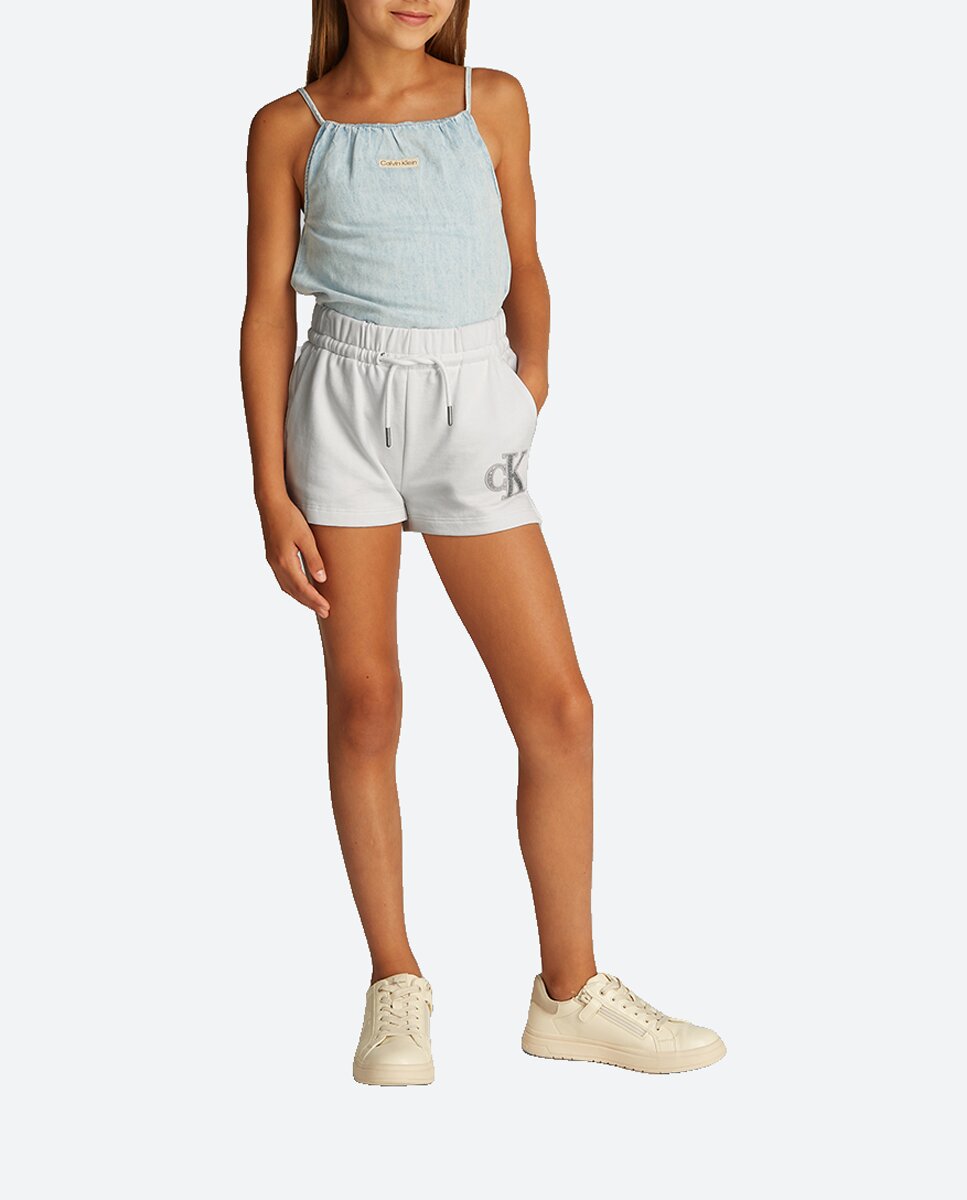 Imagen 0 de Shorts de niña con logo metalizado