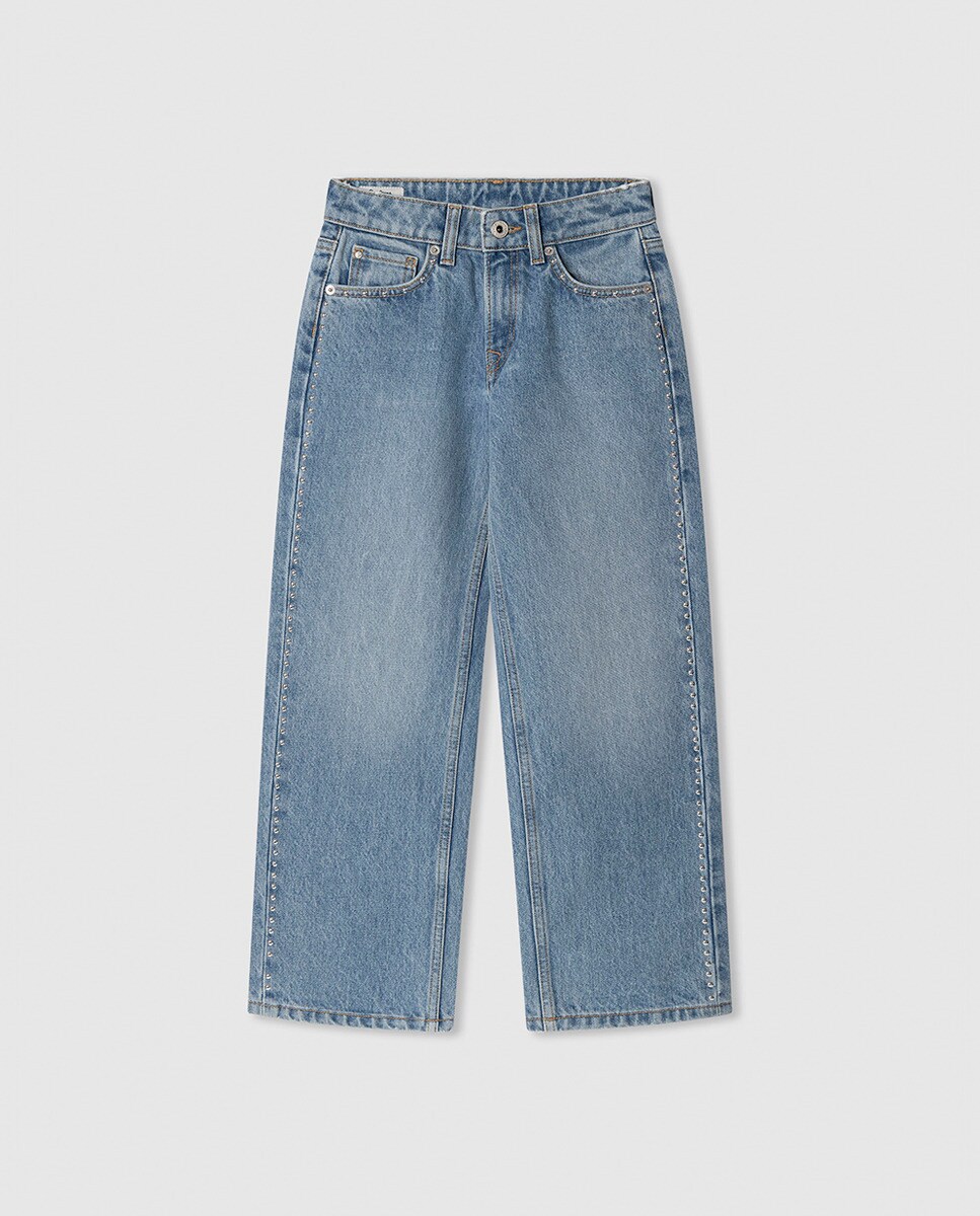 Imagen 0 de Pantalón vaquero Loose Straight Stud de niña