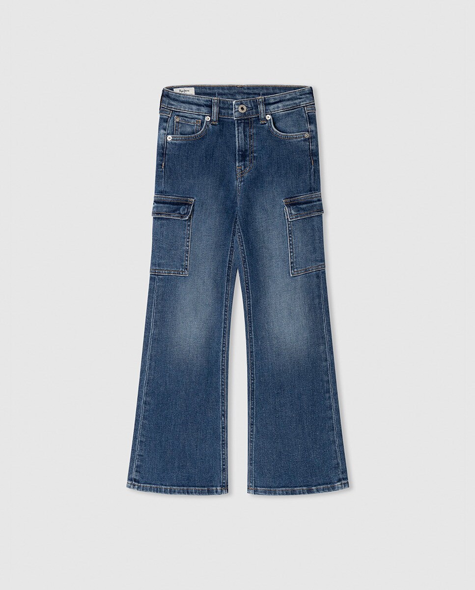 Imagen 0 de Pantalón vaquero de niña Slim Flare Cargo Jr