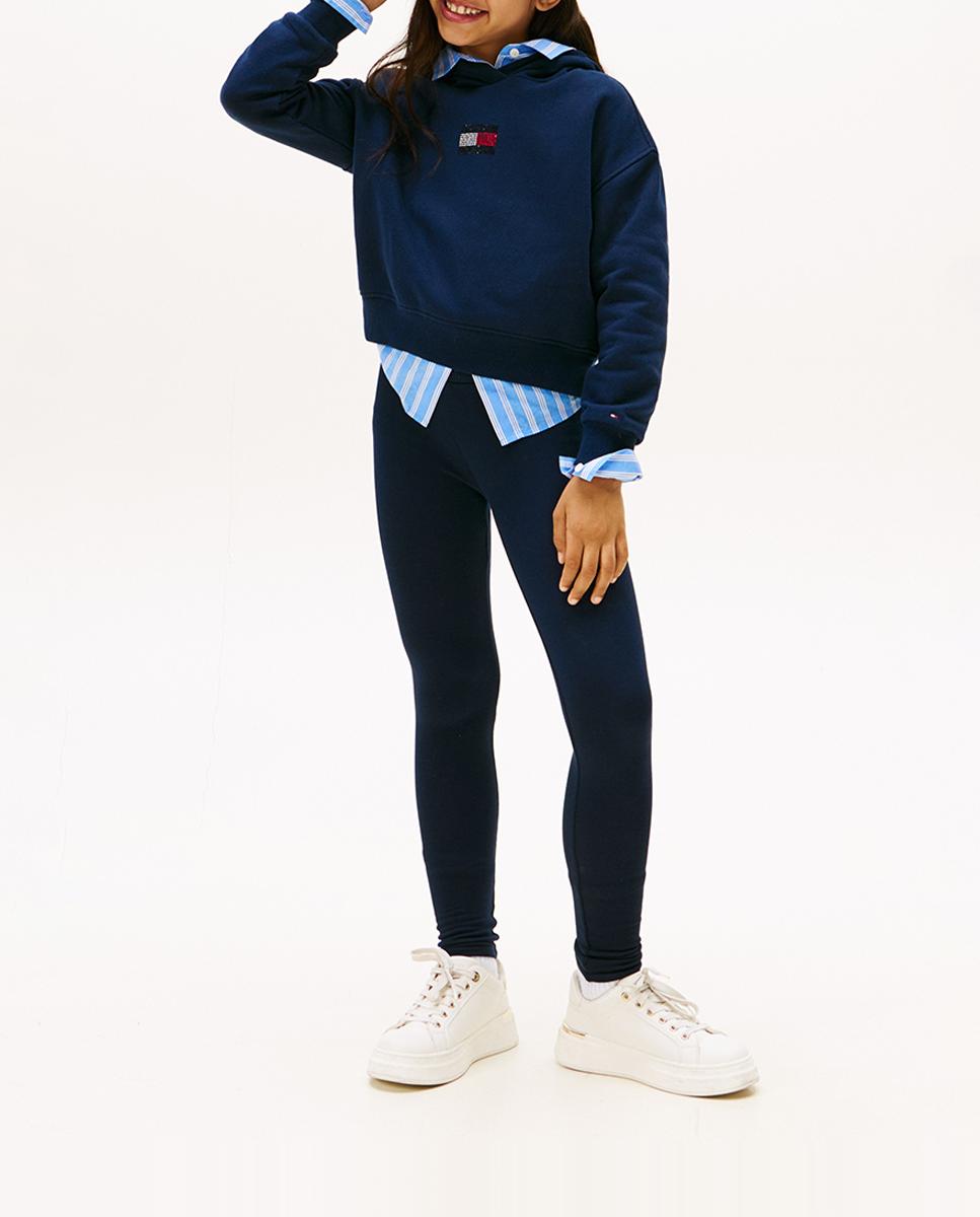 Imagen 0 de Leggins de niña con elástico y logo en la cintura