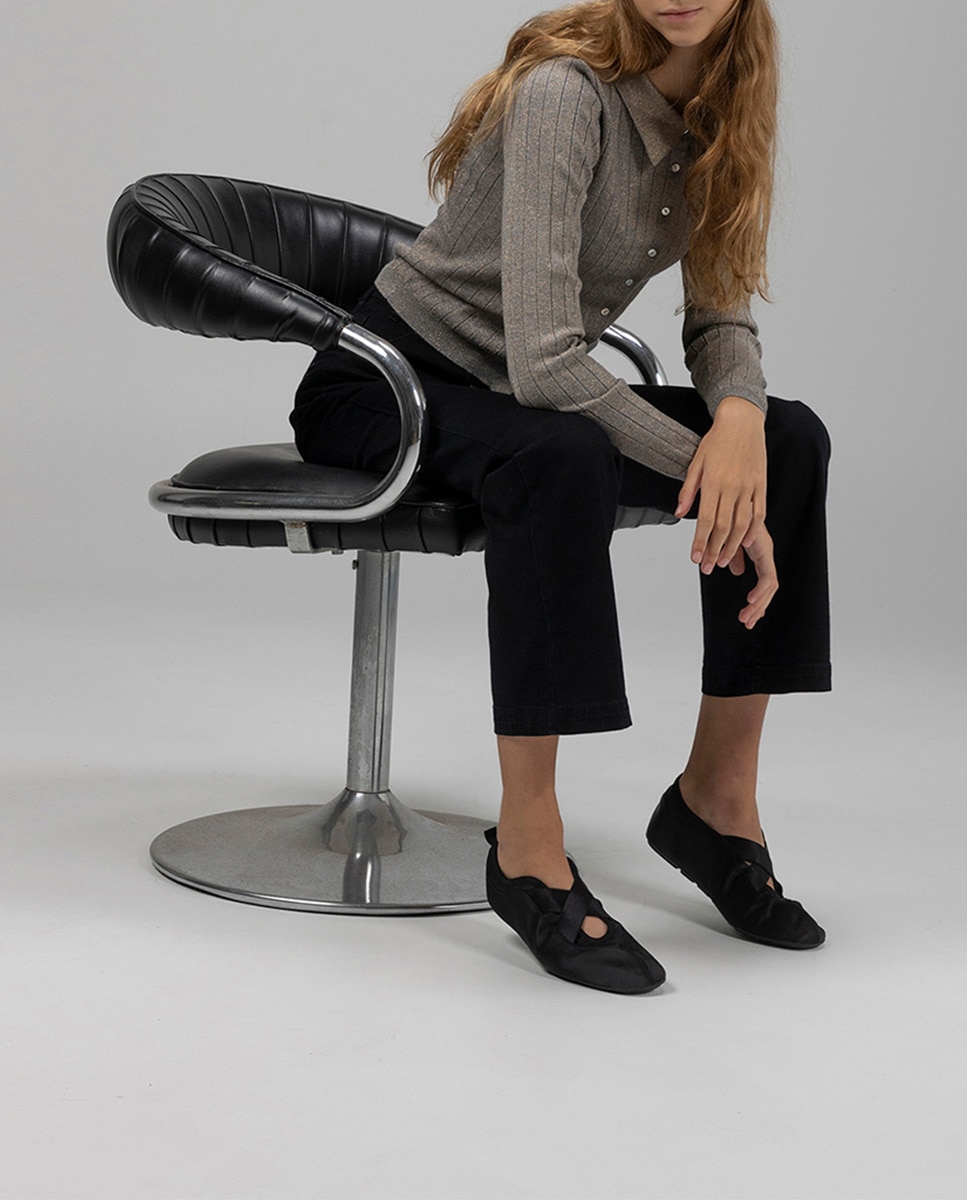 Imagen 0 de Chaqueta punto teen cuello camisero lurex